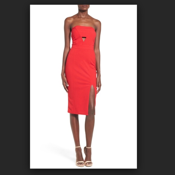 missguided strapless dress